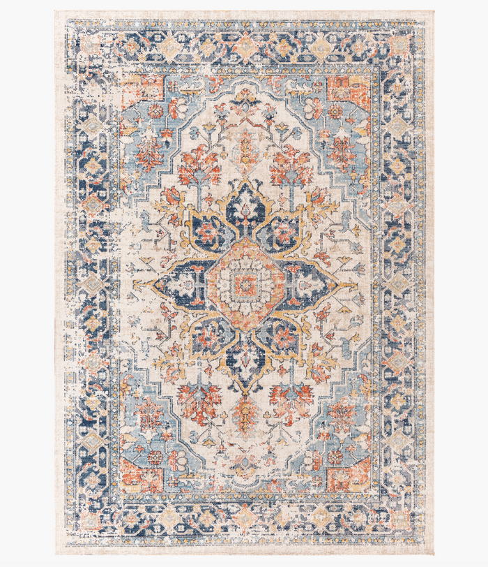 Huntington Multicolored Navy & Cream Rug