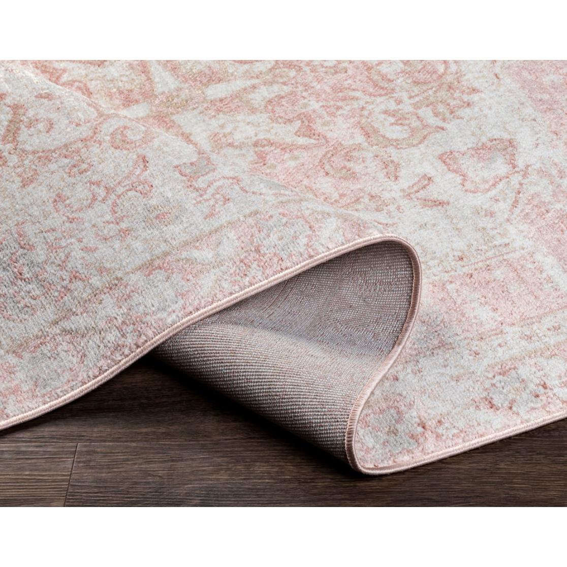 St Tropez Pale Pink & Beige Rug - Rug Texture Detail | Bone & Brass