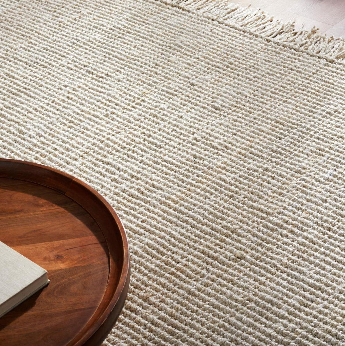 Chunky Naturals Cream Jute Rug - Rug Pattern Detail | Bone & Brass