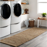 Curacao Taupe & Cream Jute Rug - Rug Detail | Bone & Brass