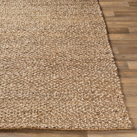 Curacao Taupe & Cream Jute Rug - Rug Texture Detail | Bone & Brass