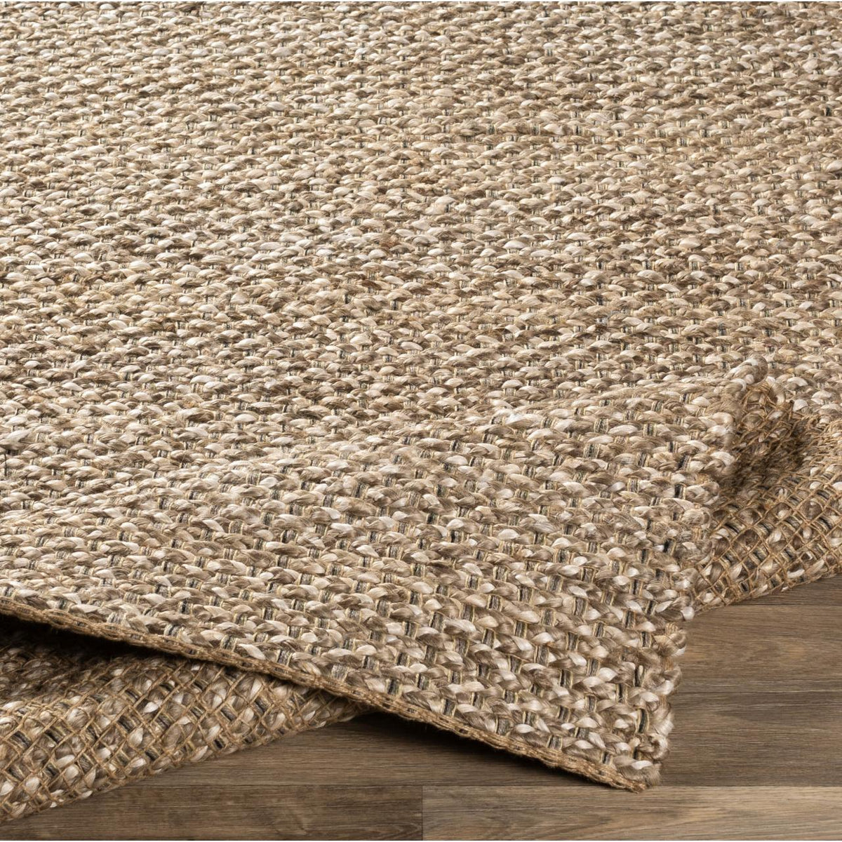 Curacao Taupe & Cream Jute Rug - Rug Pattern Detail | Bone & Brass