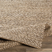 Curacao Taupe & Cream Jute Rug - Rug Pattern Detail | Bone & Brass