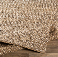 Curacao Taupe & Cream Jute Rug
