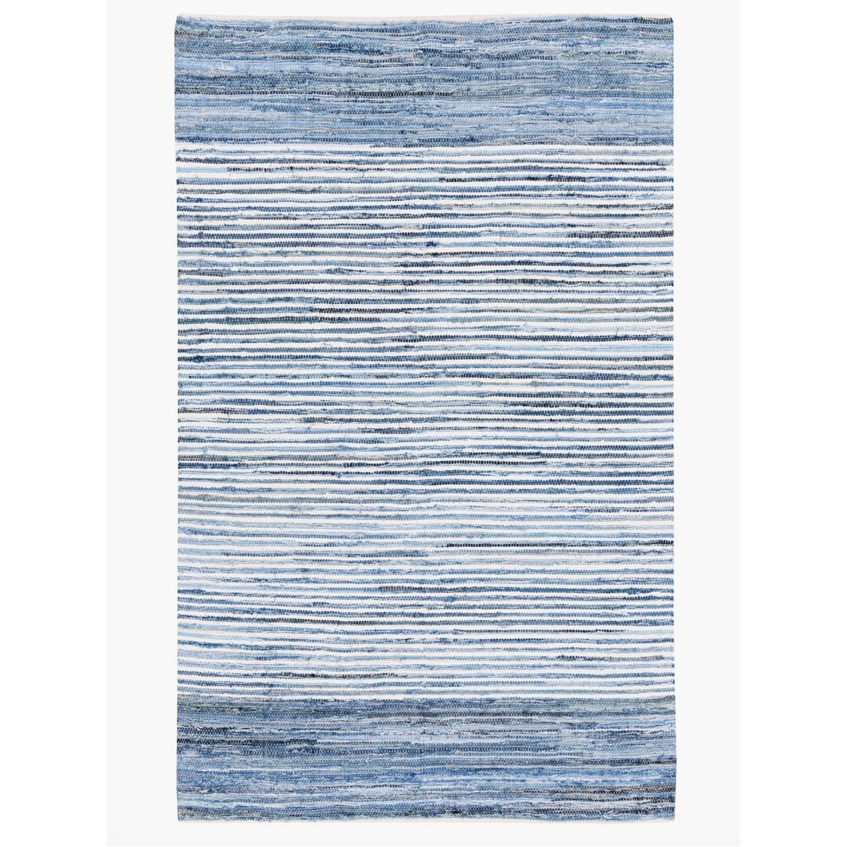 Denim Cotton Hand Woven Rug | Bone & Brass