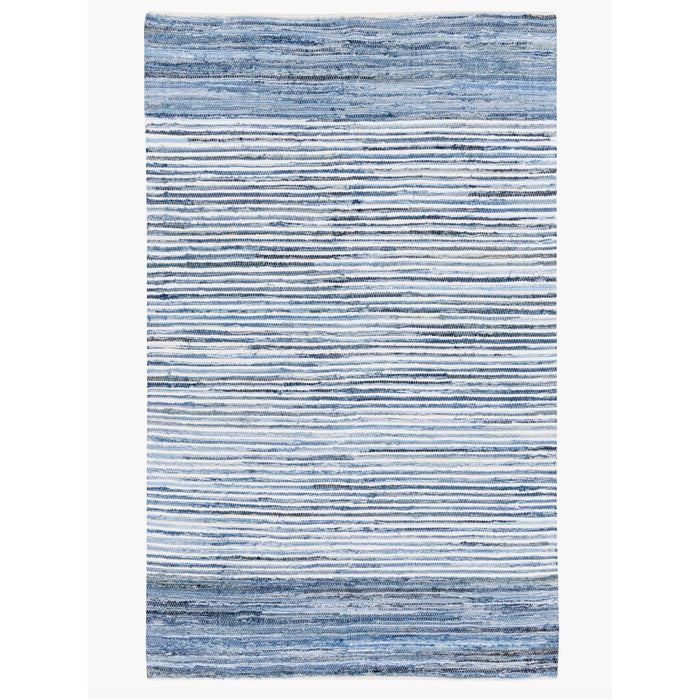 Denim Cotton Hand Woven Rug | Bone & Brass