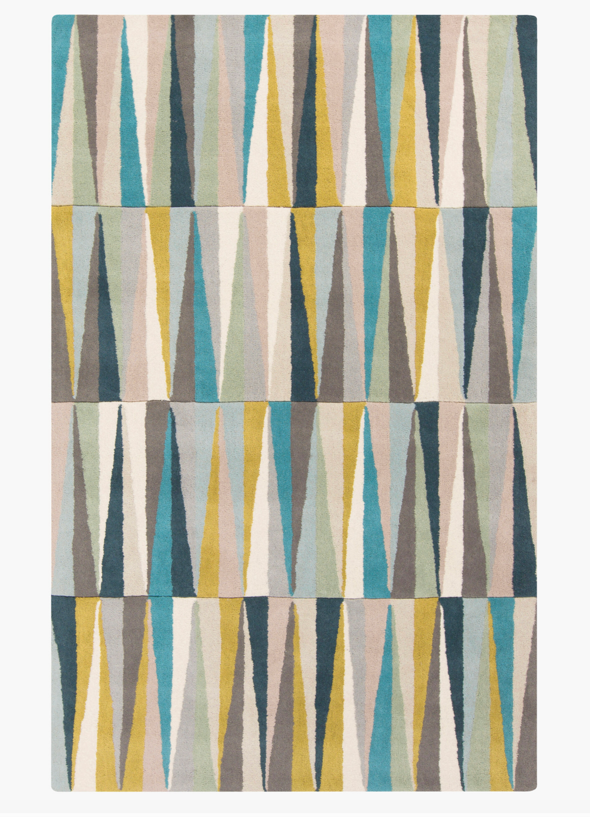 Oasis Geometric Multicolor Wool Rug
