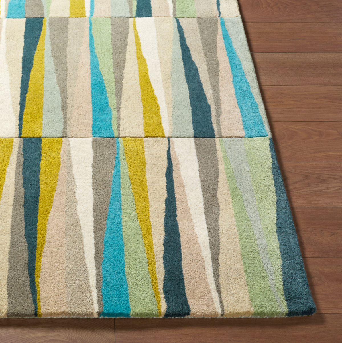 Oasis Geometric Multicolor Wool Rug