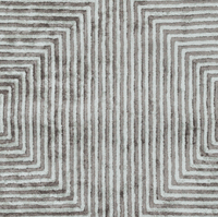 Charcoal Grey Striped Rug