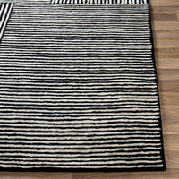 Quartz Black & White Hand Tufted Rug - Rug Pattern Detail | Bone & Brass