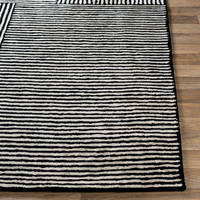 Quartz Black & White Hand Tufted Rug