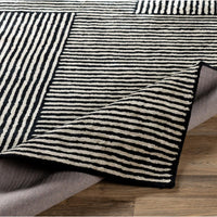Quartz Black & White Hand Tufted Rug - Rug Texture Detail | Bone & Brass