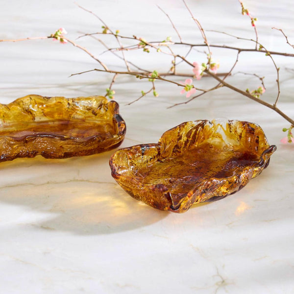 Molten Amber Decorative Bowl - Bowl Detail | Bone & Brass