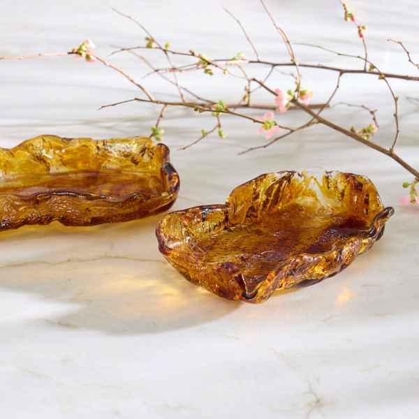 Molten Amber Decorative Bowl