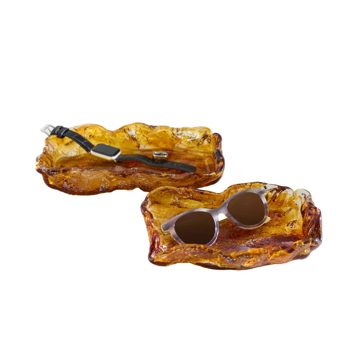 Molten Amber Decorative Bowl | Bone & Brass