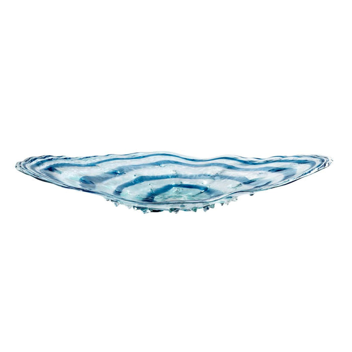 Blue & Clear Glass Decorative Bowl | Bone & Brass