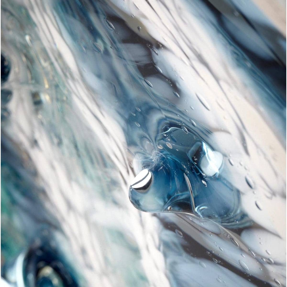 Blue & Clear Glass Decorative Bowl - Bowl Top View | Bone & Brass