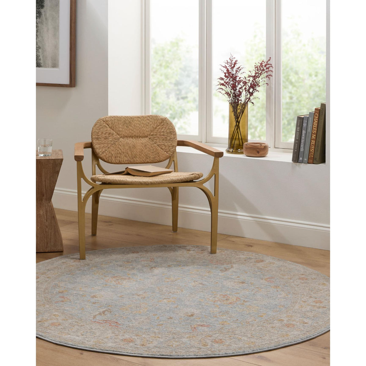 Avant Garde Blue & Light Beige Rug - Rug Texture Detail | Bone & Brass