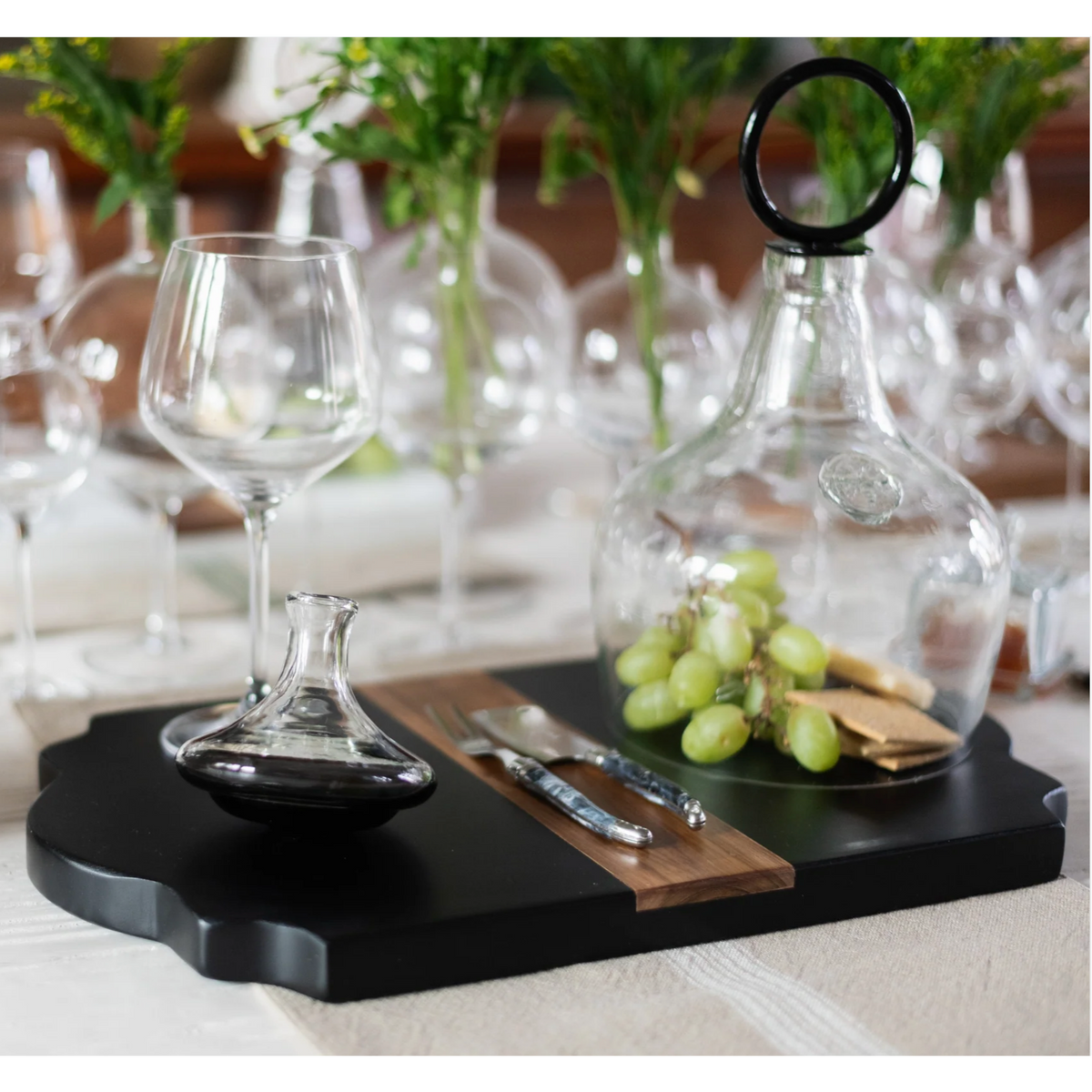 Black Wood Cheese Board Charger
