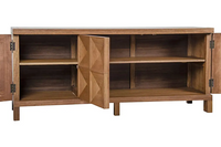 Quadrant 3 Door Sideboard Dark Walnut
