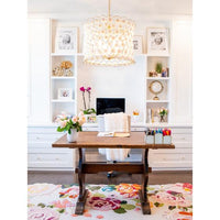 Alice Porcelain Flower Chandelier - Chandelier Installed | Bone & Brass