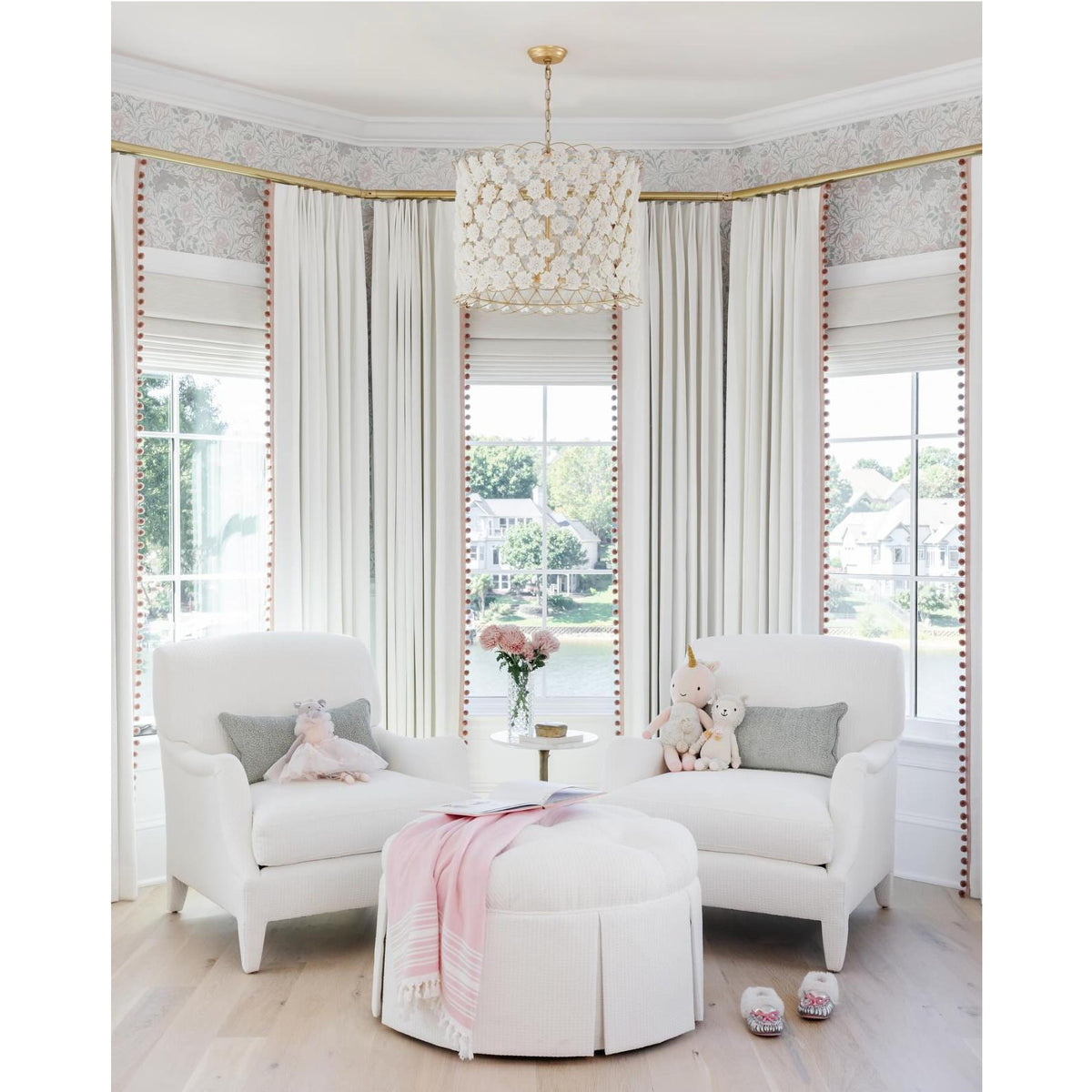 Alice Porcelain Flower Chandelier - Chandelier Close Up | Bone & Brass