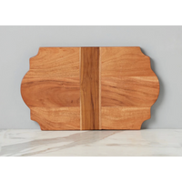 Trefoil Natural Wood Charger & Cutting Board, Set of 2