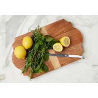 Trefoil Natural Wood Charger & Cutting Board, Set of 2
