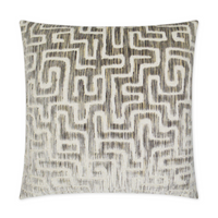 Adina Taupe & Cream Decorative Throw Pillow