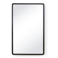 Knox Black Leather Rectangle Mirror