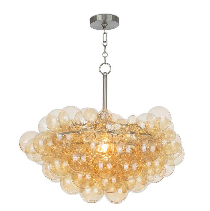 Bubbles Amber Glass Chandelier | Bone & Brass
