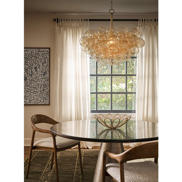Bubbles Amber Glass Chandelier - Chandelier Detail | Bone & Brass