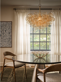 Bubbles Amber Glass Chandelier