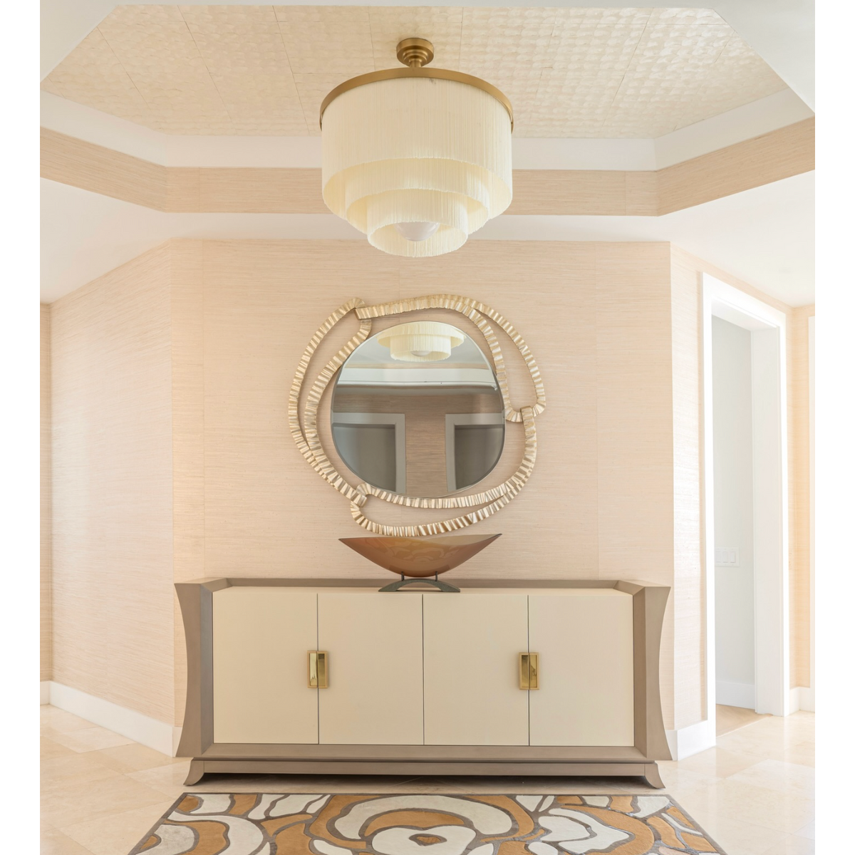 Cabaret Ivory Fringe Chandelier