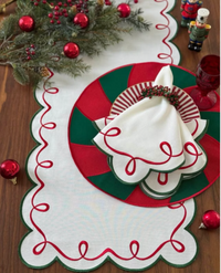 Holly Wreath Napkin Ring, Set of 4