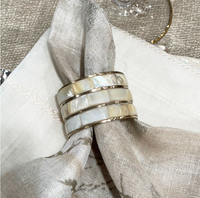 Mother of Pearl Napkin Ring, Set of 4