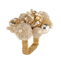 Gala Gold Napkin Ring, Set 4 | Bone & Brass