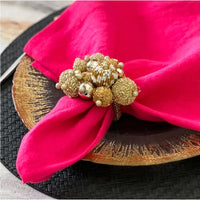 Gala Gold Napkin Ring, Set 4 - Ring Detail | Bone & Brass
