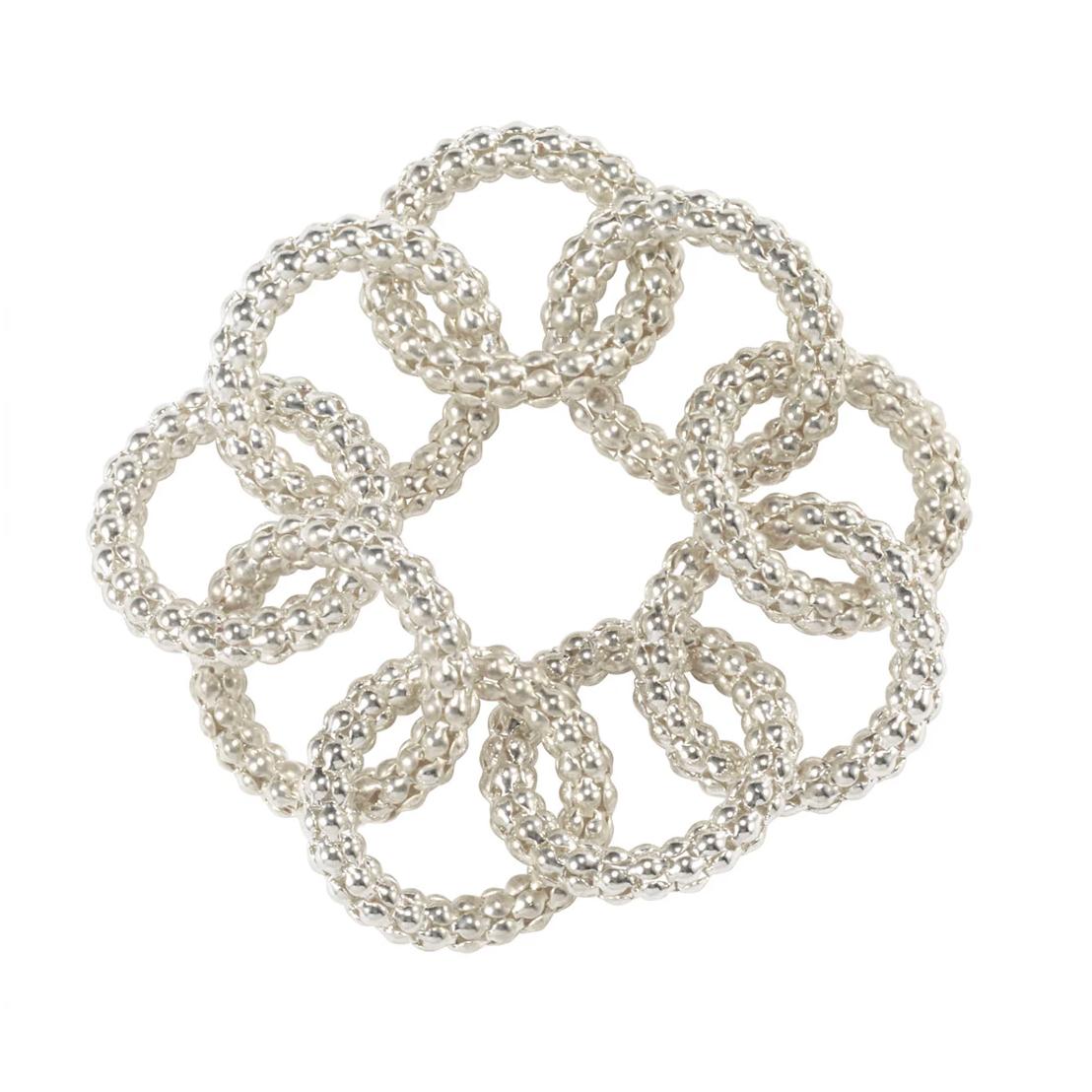 Silver Chains Napkin Ring, Set 4 | Bone & Brass