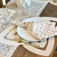 Gold Floating Pearl Napkin Ring, Set 4 - Ring Detail | Bone & Brass