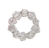 Crystal Bauble Napkin Ring | Gold or Silver, Set of 4