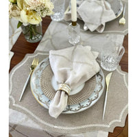 Mother Pearl Napkin Ring, Set 4 - Ring Detail | Bone & Brass