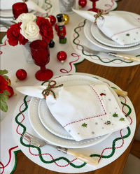 Christmas Bow Napkin Ring, Set of 4