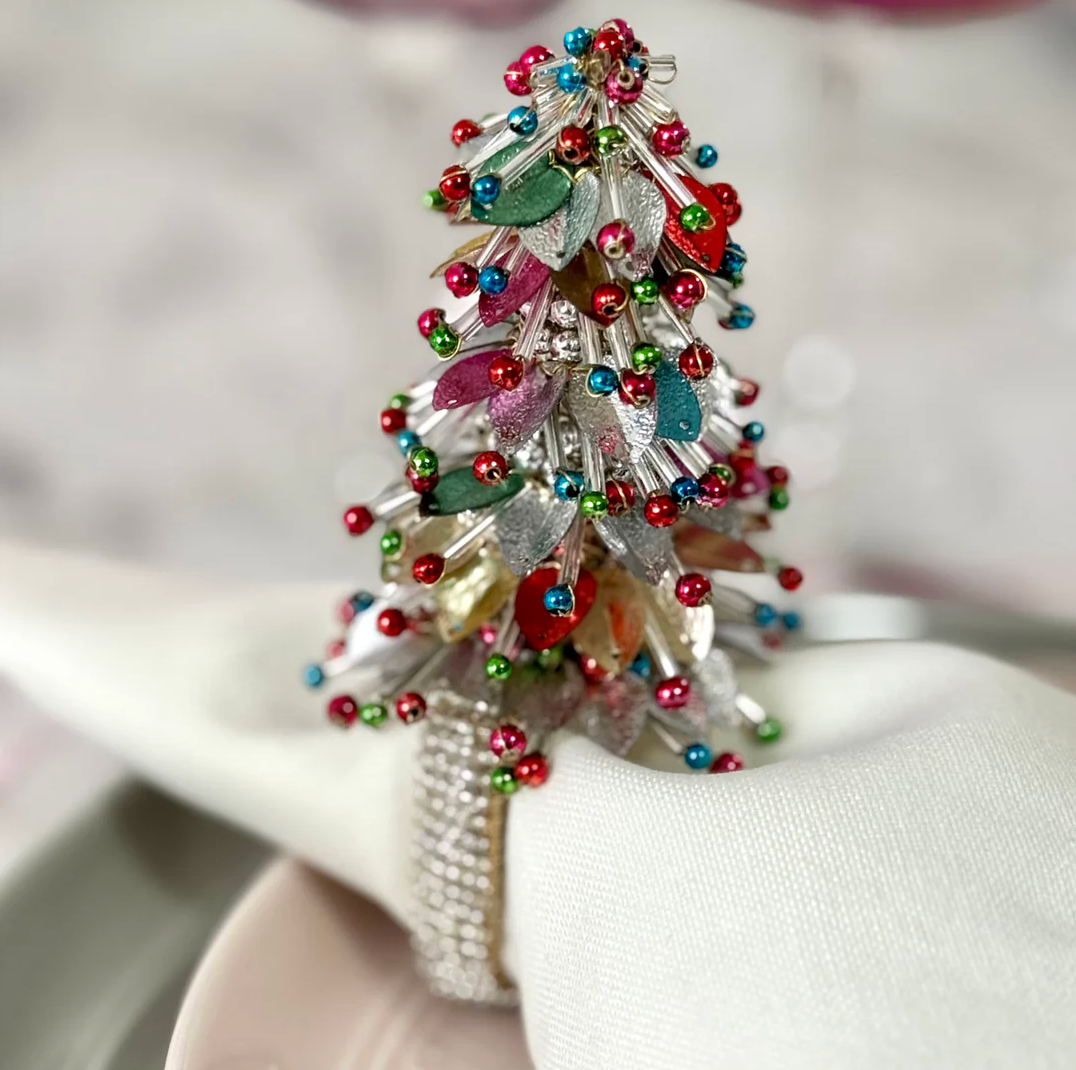 Christmas Tree Napkin Ring, Set of 4