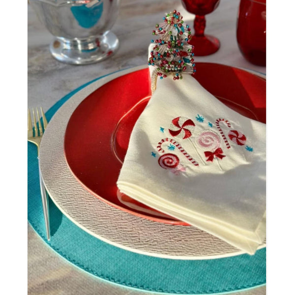 Christmas Tree Napkin Ring, Set of 4 - Ring Detail | Bone & Brass