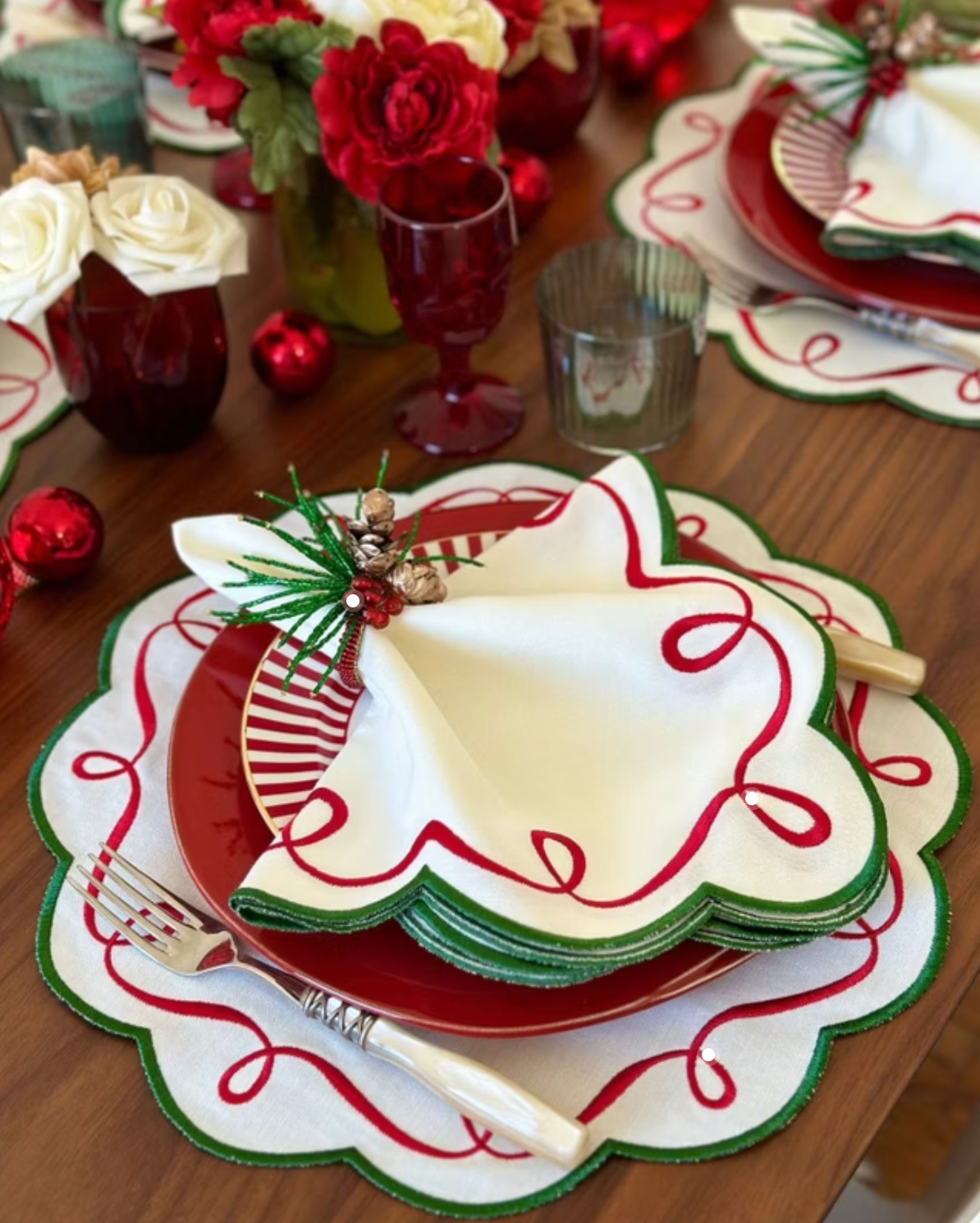 Acorn Pine Napkin Ring, Set of 4