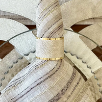 Stingray Vinyl Napkin Rings | Pearl or Gray, Set of 4