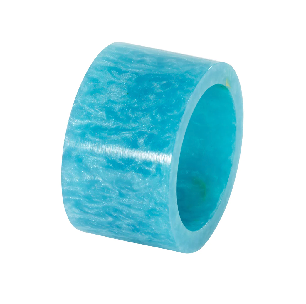Marbled Napkin Ring | Turquoise, Orange or Green, Set of 4