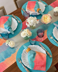 Marbled Napkin Ring | Turquoise, Orange or Green, Set of 4