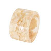 Marbled Pearl Napkin Ring, Set 4 | Bone & Brass